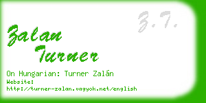 zalan turner business card